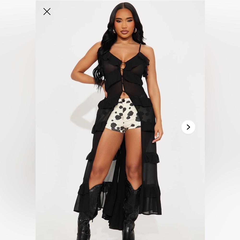 Loretta Ruffled Maxi Top